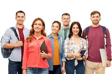 Image showing group of smiling students with books