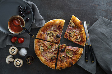 Image showing Pizza meal