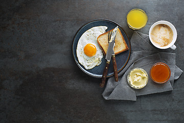 Image showing Breakfast healthy with egg