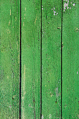 Image showing Old green wood surface