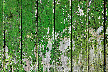Image showing Old green wood surface
