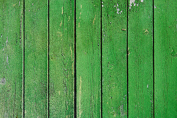 Image showing Old green wood surface