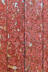 Image showing Old red wood surface