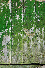 Image showing Old green wood surface