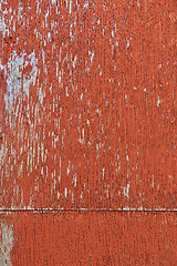 Image showing Old red wood surface