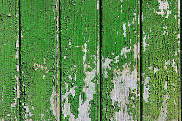 Image showing Old green wood surface