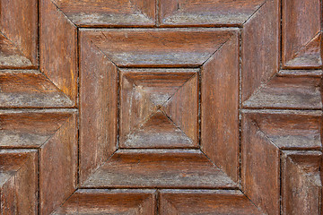 Image showing Texture - pattern of an old wooden door