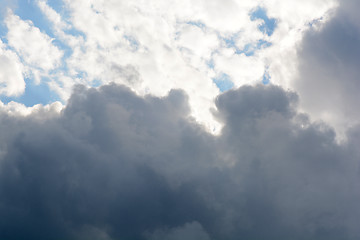 Image showing Background of dark clouds before a thunder-storm