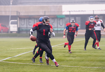 Image showing training match of professional american football players