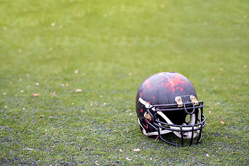 Image showing black american football helmet