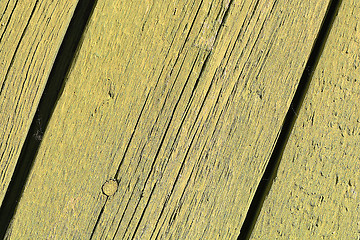 Image showing old green colored wooden plank surface