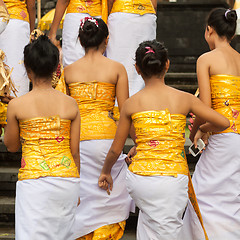 Image showing Bali, Indonesia - Feb 2, 2012 - Hari Raya Galungan and Umanis Galungan holiday fesival parade - the days to celebrate the victory of Goodness over evil, on February 2nd 2012 on Bali, Indonesia