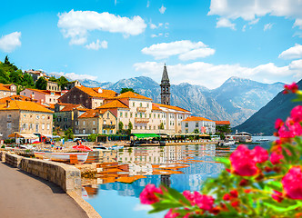 Image showing Perast at Bay in Kotor