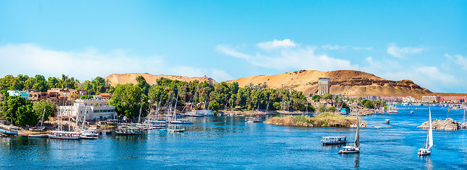 Image showing Panorama of Aswan