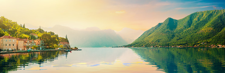 Image showing Bay of Kotor and Perast town