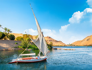 Image showing Beautiful Nile in Aswan