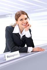 Image showing beautiful reception clerk