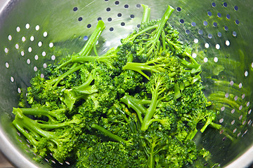 Image showing Boiled broccoli in a druschlag