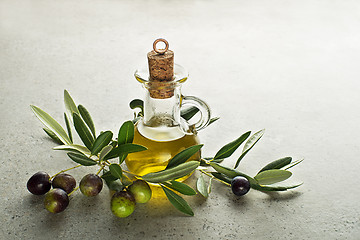 Image showing Olive oil bottle