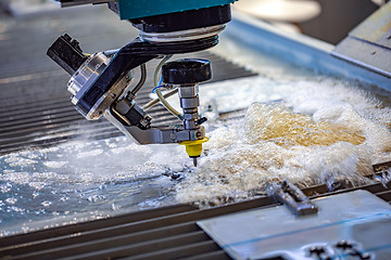 Image showing CNC water jet cutting machine