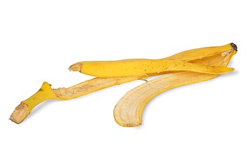 Image showing Banana peel on white