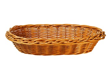 Image showing Wicker basket on white