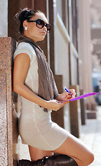 Image showing business woman looking away