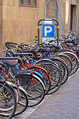 Image showing Bicycles Parking Florence