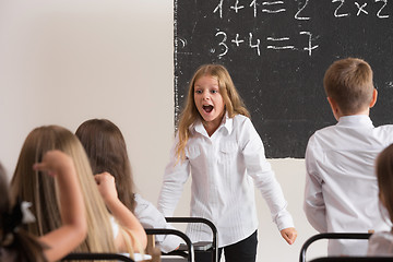 Image showing School children in classroom at lesson