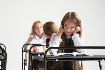 Image showing School children in classroom at lesson