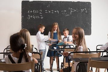 Image showing School children in classroom at lesson