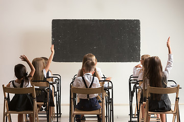 Image showing School children in classroom at lesson