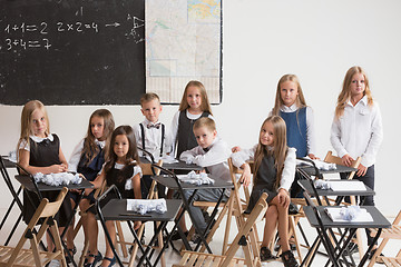 Image showing School children in classroom at lesson