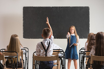 Image showing School children in classroom at lesson