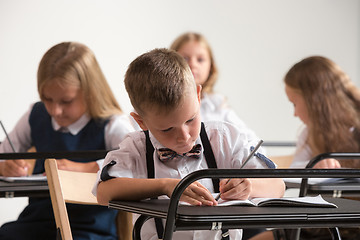 Image showing School children in classroom at lesson