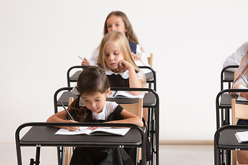 Image showing School children in classroom at lesson