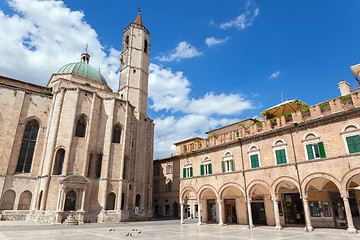 Image showing Piazza del Popolo in Ascoli Piceno Italy