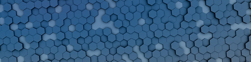 Image showing blue hexagon background