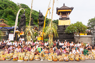 Image showing Bali, Indonesia - Feb 2, 2012 - Hari Raya Galungan and Umanis Galungan holiday fesival parade - the days to celebrate the victory of Goodness over evil, on February 2nd 2012 on Bali, Indonesia