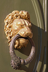 Image showing Gold Lion Knocker