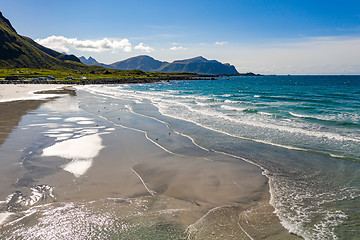 Image showing Lofoten archipelago islands beach