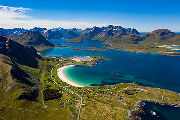 Image showing Beach Lofoten archipelago islands beach