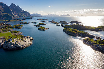 Image showing Henningsvaer Lofoten is an archipelago in the county of Nordland