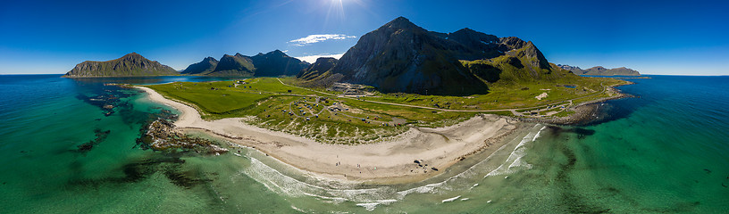 Image showing Beach Lofoten archipelago islands beach