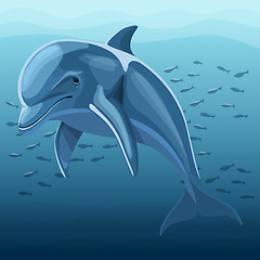 Image showing Vector Illustration Of Dolphin