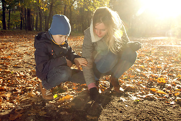 Image showing Son and Mother in the Park