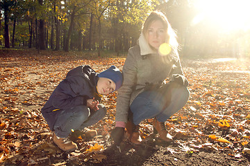 Image showing Son and Mother in the Park