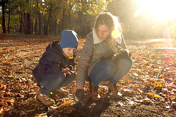 Image showing Son and Mother in the Park