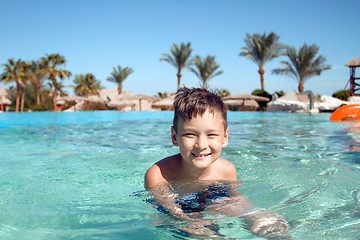 Image showing Boy in the swimming pool