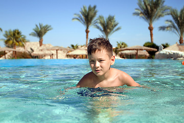Image showing Boy in the swimming pool
